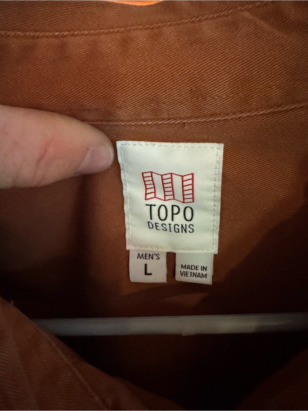 Topo Designs Men's Rust-Brown Long-Sleeve Button-Up Shirt - Picture 2 of 2